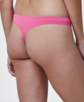 Load image into Gallery viewer, Flamingo Pink Eyelash Lace Entice Thong Back