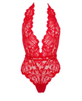 Load image into Gallery viewer, Sexy Plunge Lace Bodysuite Halter Lingerie