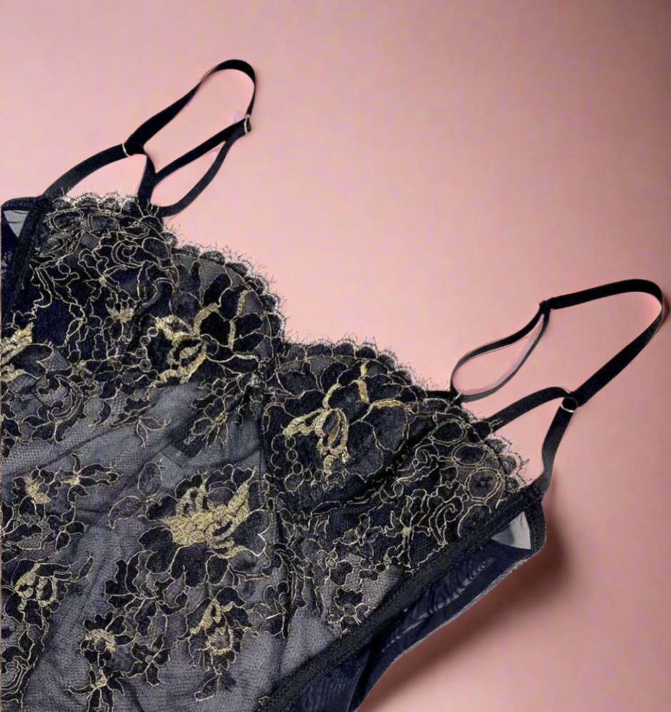 Taryn Winters Black Lace Bodysuit