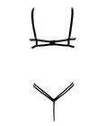 Load image into Gallery viewer, Strappy Cut out Floral Appliqués Bodysuit Lingerie Strappy Back 
